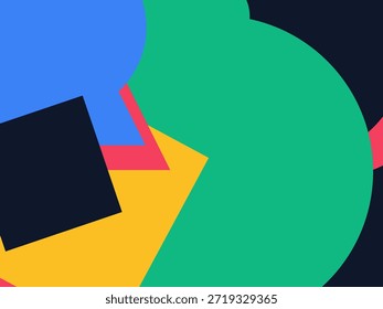 Fondo geométrico Abstractas del Vector con las Formas superpuestas coloridas, los triángulos y los círculos