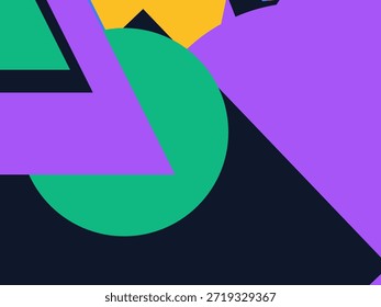 Fondo geométrico Abstractas del Vector con las Formas superpuestas coloridas, los triángulos y los círculos