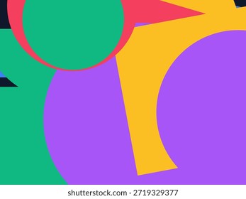 Abstract geometric vector background with colorful overlapping shapes, triangles and circles