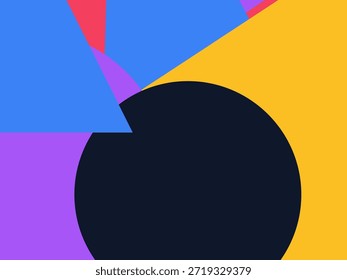 Fondo geométrico Abstractas del Vector con las Formas superpuestas coloridas, los triángulos y los círculos
