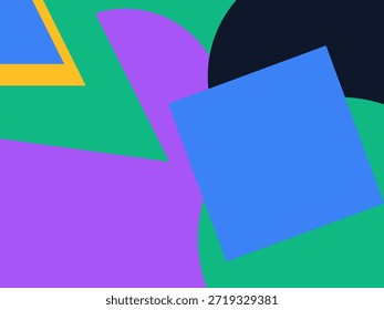Fondo geométrico Abstractas del Vector con las Formas superpuestas coloridas, los triángulos y los círculos