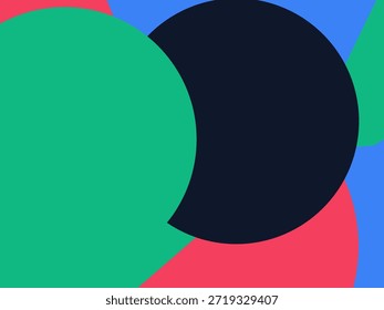 Fondo geométrico Abstractas del Vector con las Formas superpuestas coloridas, los triángulos y los círculos