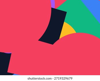 Fondo geométrico Abstractas del Vector con las Formas superpuestas coloridas, los triángulos y los círculos