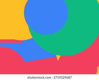 Fondo geométrico Abstractas del Vector con las Formas superpuestas coloridas, los triángulos y los círculos