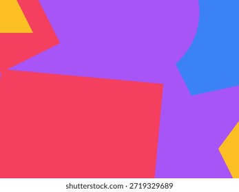 Abstract geometric vector background with colorful overlapping shapes, triangles and circles