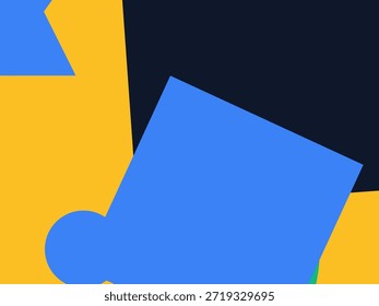 Abstract geometric vector background with colorful overlapping shapes, triangles and circles