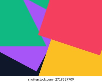 Abstract geometric vector background with colorful overlapping shapes, triangles and circles