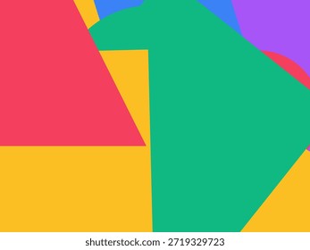 Fondo geométrico Abstractas del Vector con las Formas superpuestas coloridas, los triángulos y los círculos