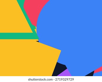 Fondo geométrico Abstractas del Vector con las Formas superpuestas coloridas, los triángulos y los círculos