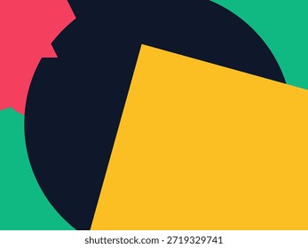 Fondo geométrico Abstractas del Vector con las Formas superpuestas coloridas, los triángulos y los círculos