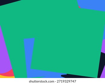 Fondo geométrico Abstractas del Vector con las Formas superpuestas coloridas, los triángulos y los círculos