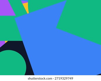 Abstract geometric vector background with colorful overlapping shapes, triangles and circles