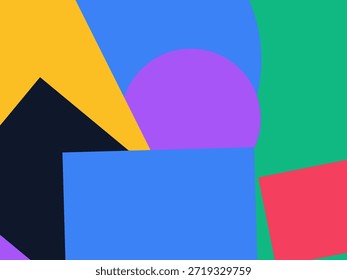 Fondo geométrico Abstractas del Vector con las Formas superpuestas coloridas, los triángulos y los círculos
