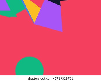 Fondo geométrico Abstractas del Vector con las Formas superpuestas coloridas, los triángulos y los círculos