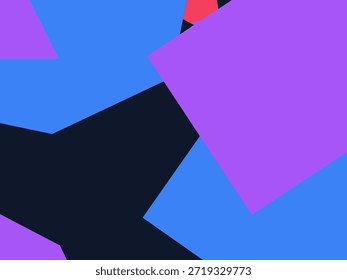 Abstract geometric vector background with colorful overlapping shapes, triangles and circles