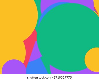 Fondo geométrico Abstractas del Vector con las Formas superpuestas coloridas, los triángulos y los círculos