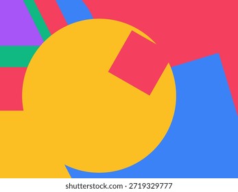 Fondo geométrico Abstractas del Vector con las Formas superpuestas coloridas, los triángulos y los círculos