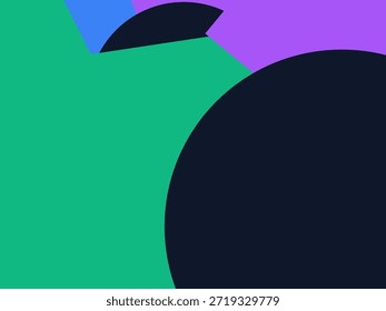 Abstract geometric vector background with colorful overlapping shapes, triangles and circles