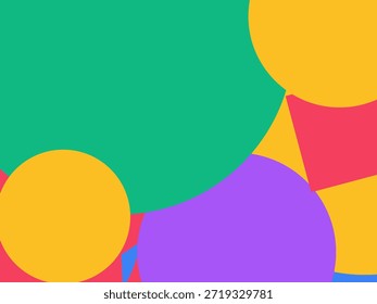 Fondo geométrico Abstractas del Vector con las Formas superpuestas coloridas, los triángulos y los círculos