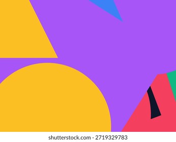 Fundo abstrato do vetor geométrico com sobreposições coloridas de formas, triângulos e círculos