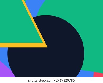 Abstract geometric vector background with colorful overlapping shapes, triangles and circles