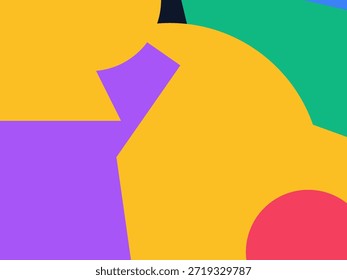 Abstract geometric vector background with colorful overlapping shapes, triangles and circles
