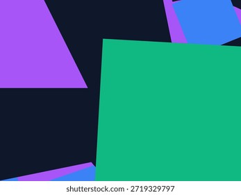 Abstract geometric vector background with colorful overlapping shapes, triangles and circles