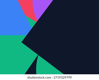 Abstract geometric vector background with colorful overlapping shapes, triangles and circles