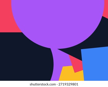 Abstract geometric vector background with colorful overlapping shapes, triangles and circles