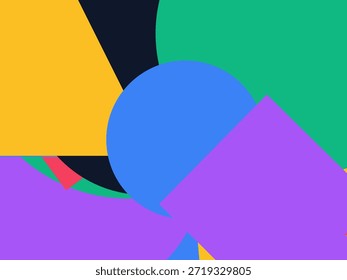 Fondo geométrico Abstractas del Vector con las Formas superpuestas coloridas, los triángulos y los círculos
