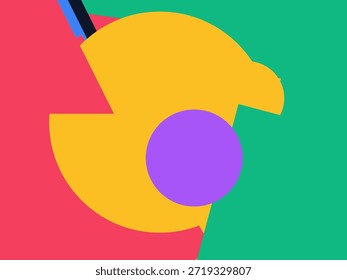 Abstract geometric vector background with colorful overlapping shapes, triangles and circles