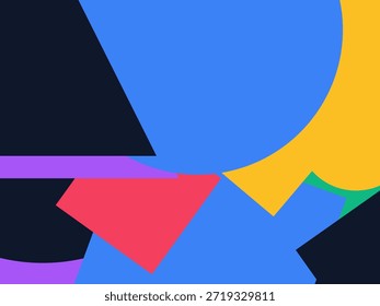 Fondo geométrico Abstractas del Vector con las Formas superpuestas coloridas, los triángulos y los círculos