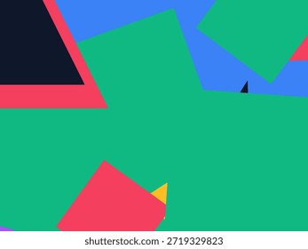 Fondo geométrico Abstractas del Vector con las Formas superpuestas coloridas, los triángulos y los círculos
