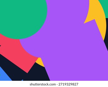 Fondo geométrico Abstractas del Vector con las Formas superpuestas coloridas, los triángulos y los círculos