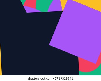 Abstract geometric vector background with colorful overlapping shapes, triangles and circles