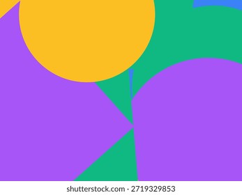 Abstract geometric vector background with colorful overlapping shapes, triangles and circles
