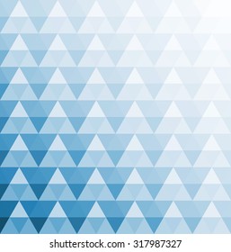 Abstract geometric vector background of colorful mosaic triangles in winter mood