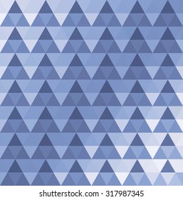 Abstract geometric vector background of colorful mosaic triangles in winter mood