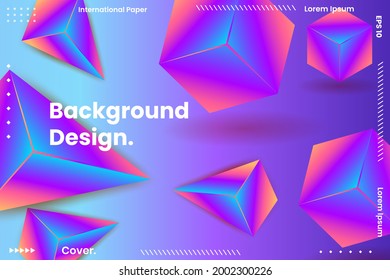 Abstract Geometric Vector Background. Geometric different color gradient styles on the background. vector abstract gradient illustrations, backgrounds for the cover of magazines, Banner, Poster.