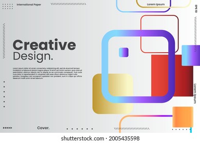 Abstract Geometric Vector Background. Geometric different color gradient styles on the background. vector abstract gradient illustrations, backgrounds for the cover of magazines, Banner, Poster.