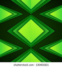 Abstract geometric vector background green