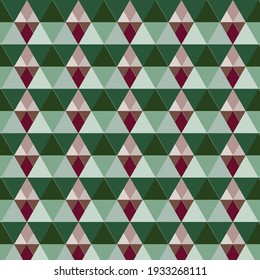 Abstract geometric vector background. Green and red triangles.