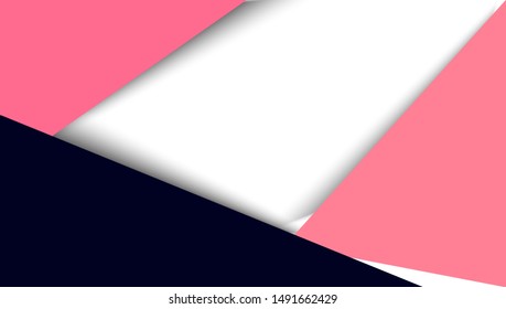 Abstract geometric vector background. illustration wallpaper for social media advertising. Modern style cover banner. Beautiful luxury concept. Black pink white backdrop