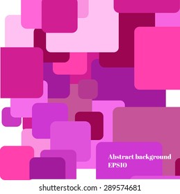 Abstract geometric vector background. Illustration for web design, prints etc. Rectangles in shades of violet. Modern pattern.