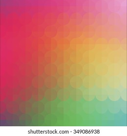 Abstract geometric vector background. Illustration for web design, prints etc.   Divided circles modern pattern in pastel colors. EPS10.