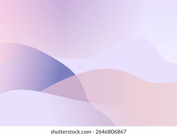 Abstract geometric vector background in lavender, baby blue and pink pastel tones with minimal design and clean modern layout