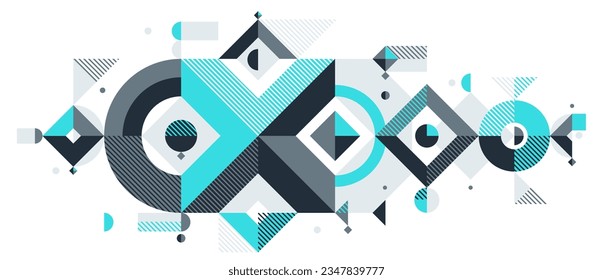 Abstract geometric vector background, Memphis style wallpaper design, trendy retro art, modern style design.