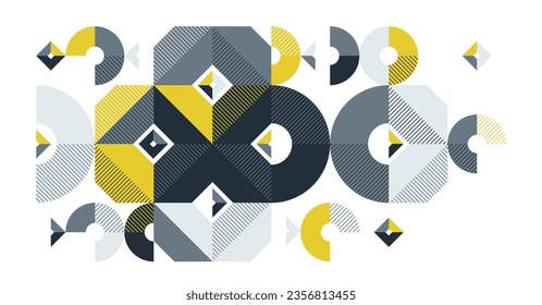 Abstract geometric vector background, Memphis style wallpaper design, trendy retro art, modern style design.