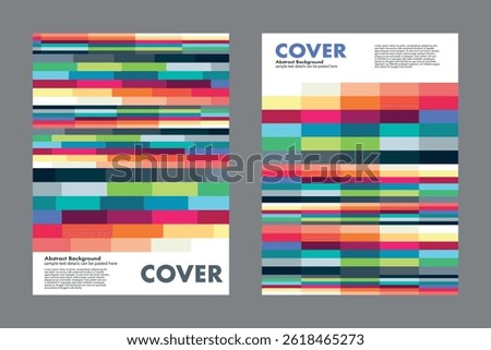 Abstract geometric vector background, Mondrian's color blocking style. Rectangular shapes in bold and vibrant colors for cover modern graphic design, posters, brutalism, bauhaus