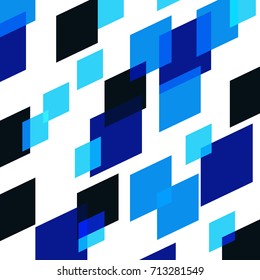 Abstract Geometric Vector Background with Shiny Blue Squares